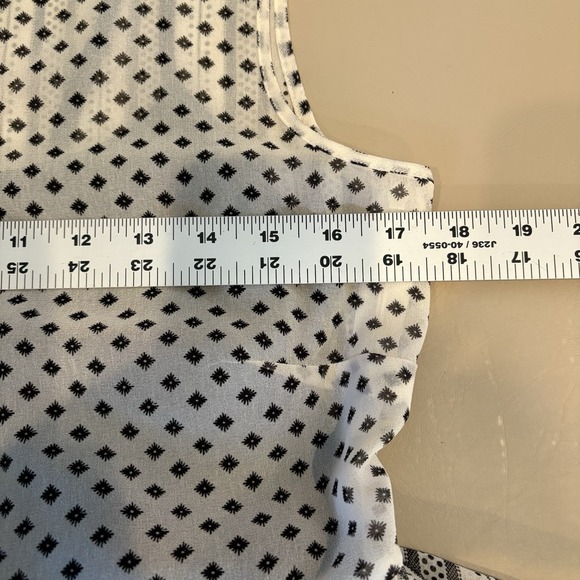 Madewell Womens Maxi Dress 2 Cream Black Semi Sheer Mixed Print Boho Peasant - Picture 6 of 10